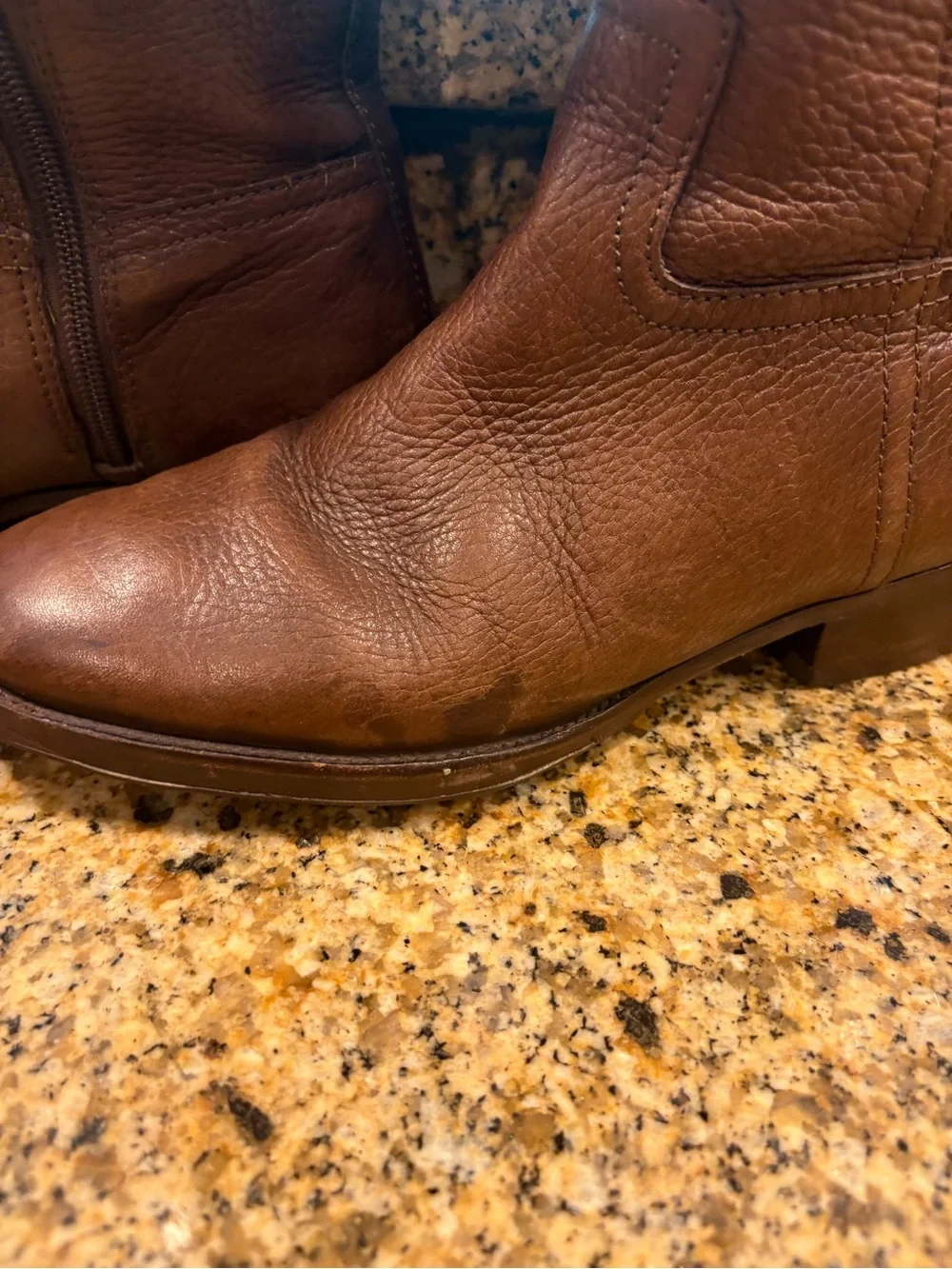 Tory Burch Tall Brown Leather Riding Boots Size 7 Flats